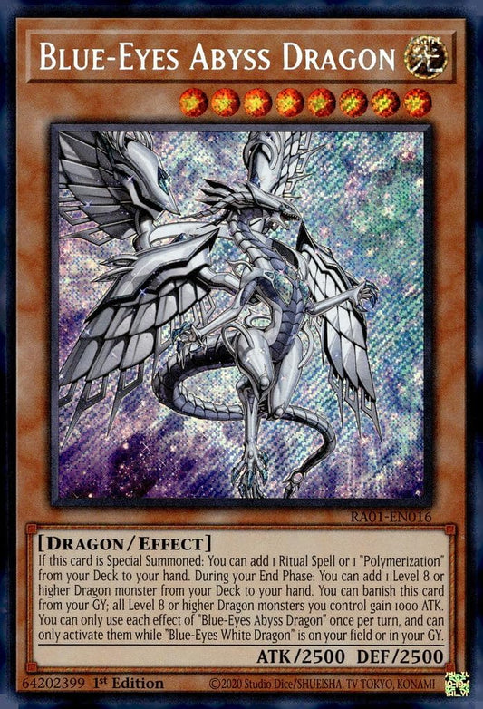 YU-GI-OH! Blue-Eyes Abyss Dragon - Secret Rare - 1st Edition -