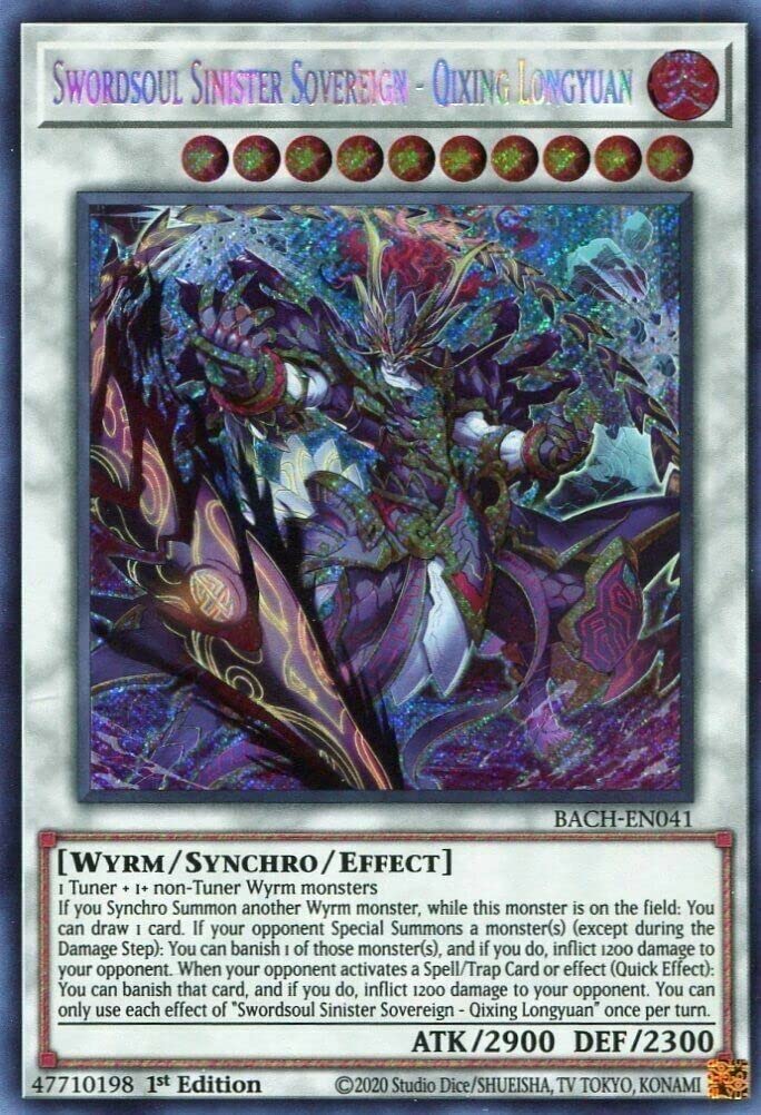 Swordsoul Sinister Sovereign - BACH - Secret Rare - 1st Edition