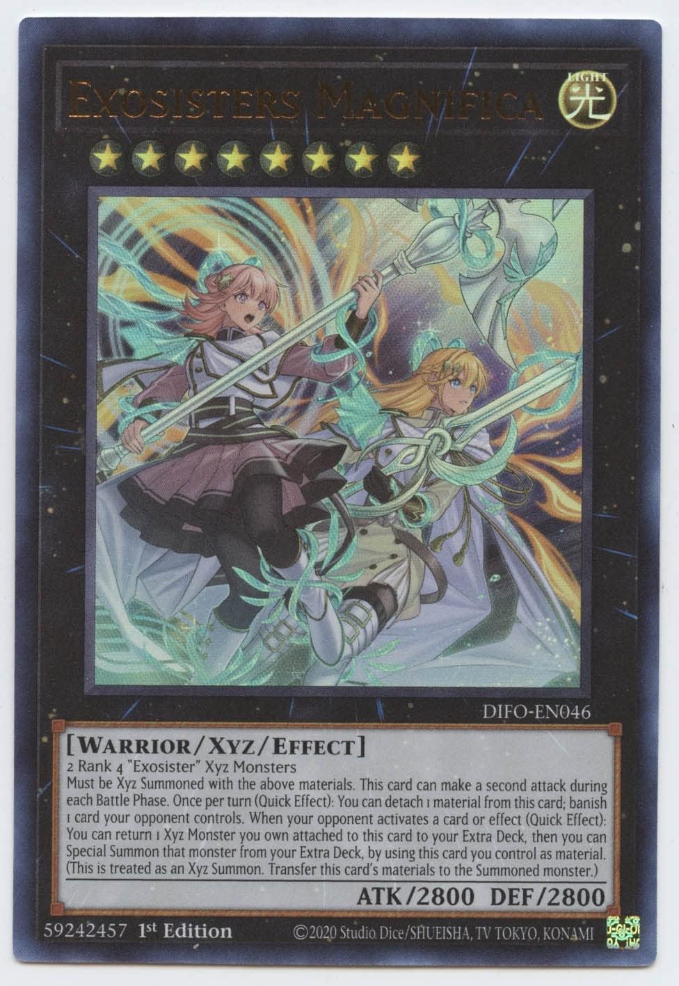 YU-GI-OH! Exosisters Magnifica - DIFO-EN046 - Ultra Rare - 1st Edition -