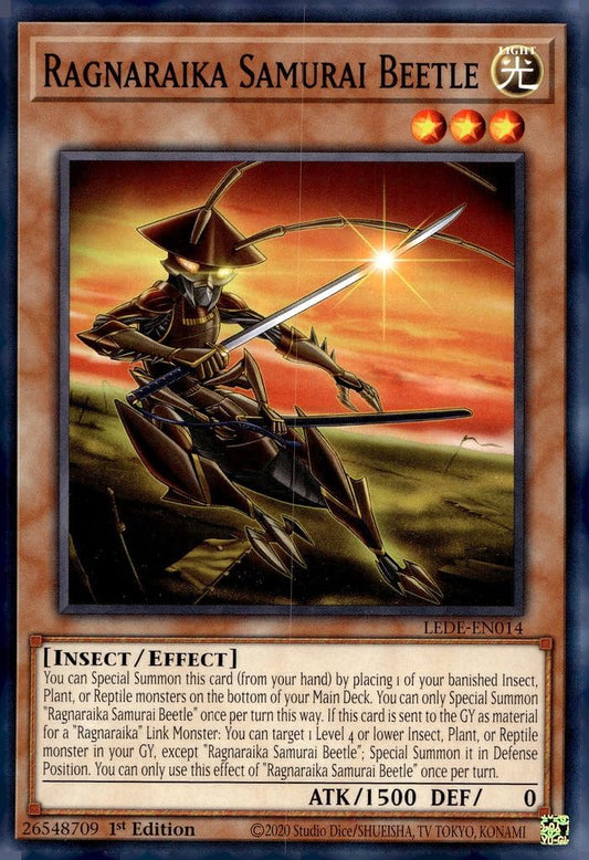 YU-GI-OH! Ragnaraika Samurai Beetle - LEDE-EN014 - Common - 1st Edition