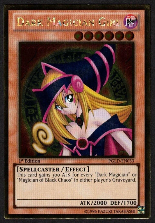 YuGiOh! Dark Magician Girl Gold Rare 1st Edition PGLD-EN033