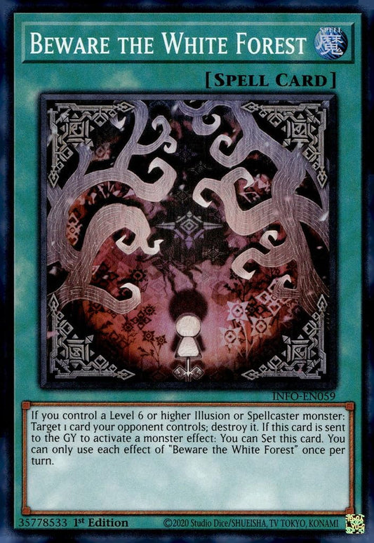 Beware The White Forest - INFO-EN059 - Super Rare - 1st Edition