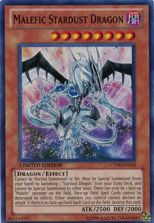 Yugioh Promo Malefic Stardust Dragon CT08 (Super Rare)