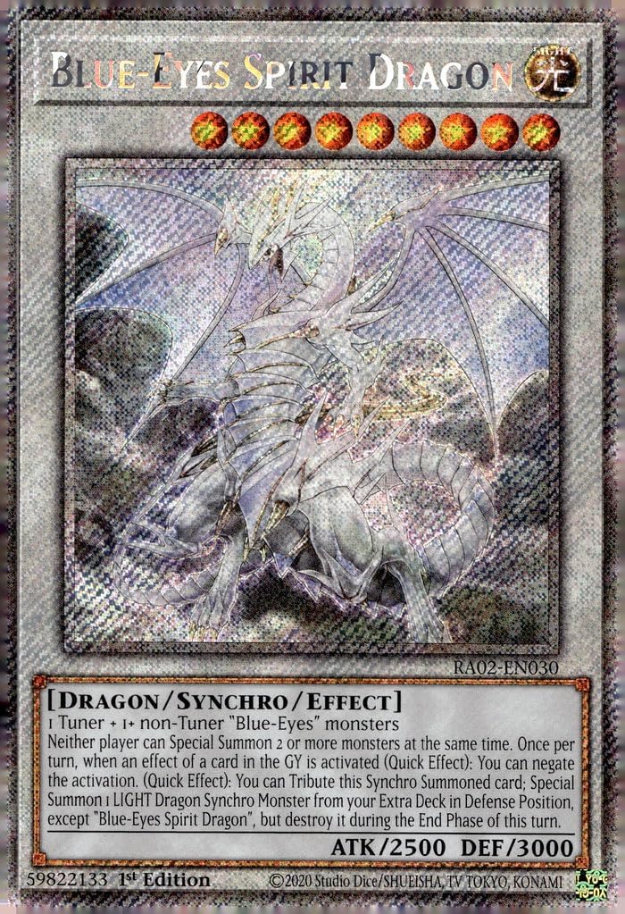 Blue-Eyes Spirit Dragon (Platinum Secret Rare) - RA02-EN030 - Platinum Secret Rare - 1st Edition