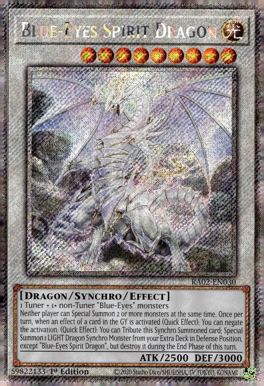 Blue-Eyes Spirit Dragon (Platinum Secret Rare) - RA02-EN030 - Platinum Secret Rare - 1st Edition