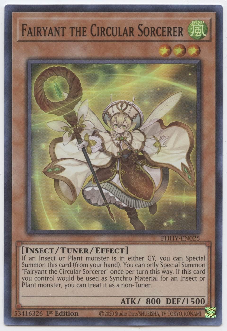 Fairyant The Circular Sorcerer - PHHY-EN025 - Super Rare - 1st Edition