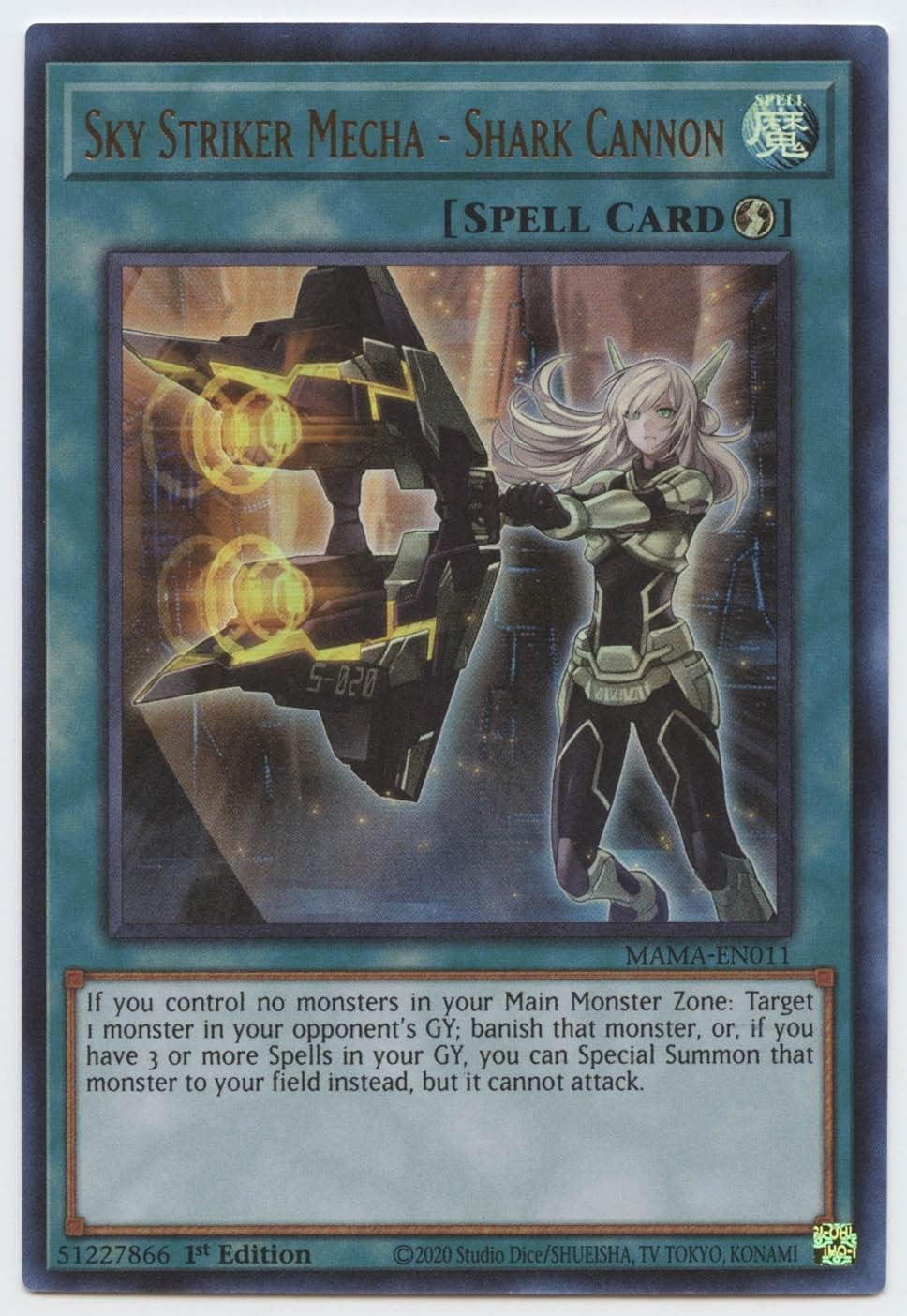 Sky Striker Mecha - Shark Cannon - MAMA-EN011 - Ultra Rare - 1st Edition