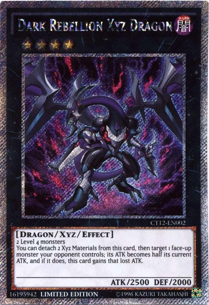 Dark Rebellion Xyz Dragon CT12-EN002 Limited Edition - Platinum Secret Rare