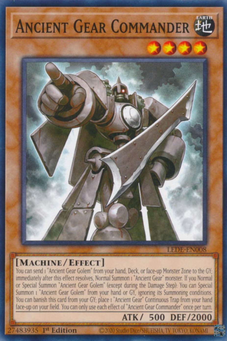 Ancient Gear Commander - LEDE-EN008 - Common - 1st Edition