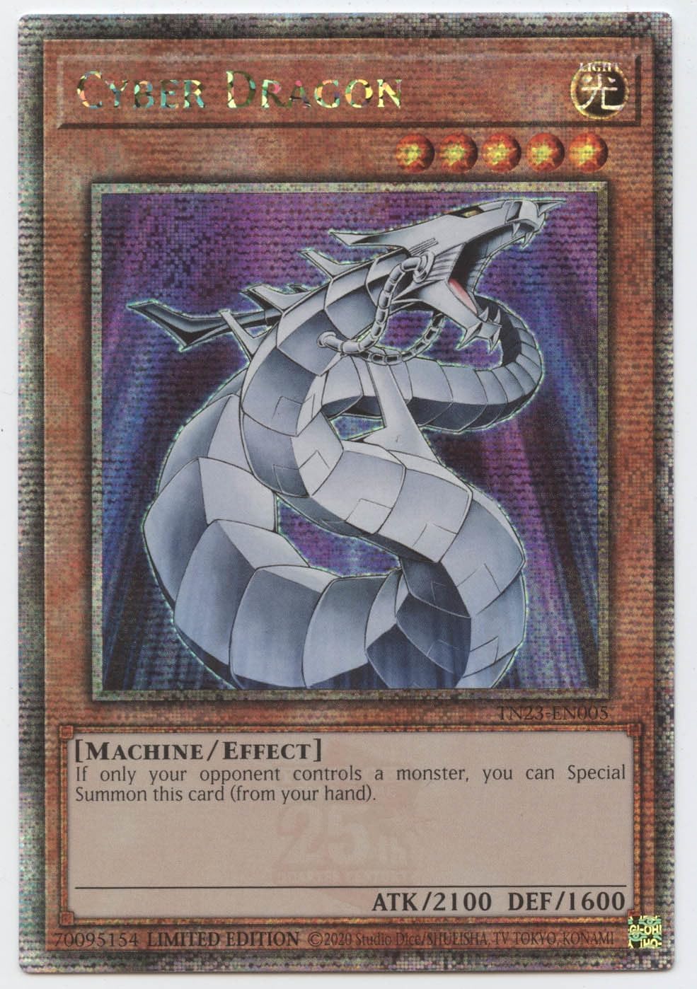 Cyber Dragon - TN23-EN005 - Quarter Century Secret Rare - Limited Edition