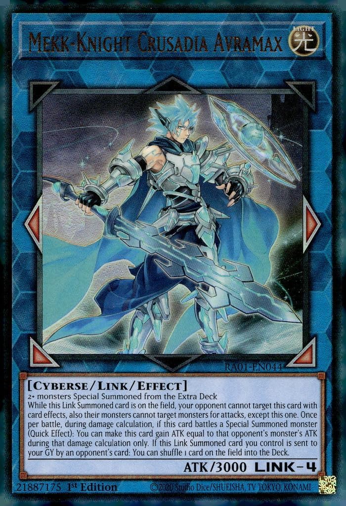 Mekk-Knight Crusadia Avramax (PUR) - RA01-EN044 - Prismatic Ultimate Rare - 1st Edition
