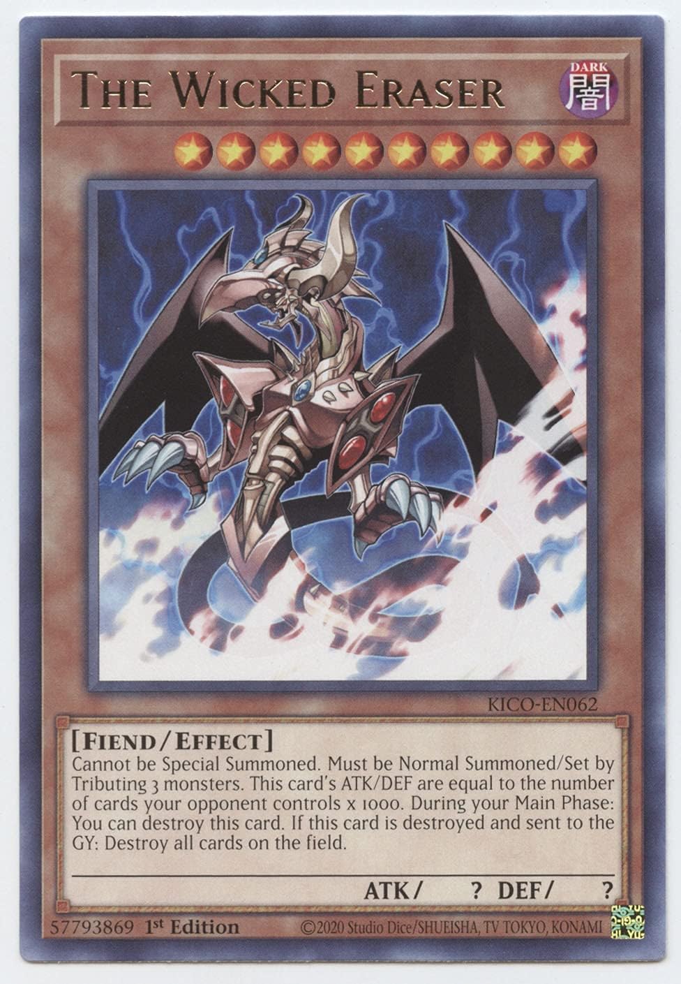 The Wicked Eraser - KICO-EN062 - Rare - 1st Edition