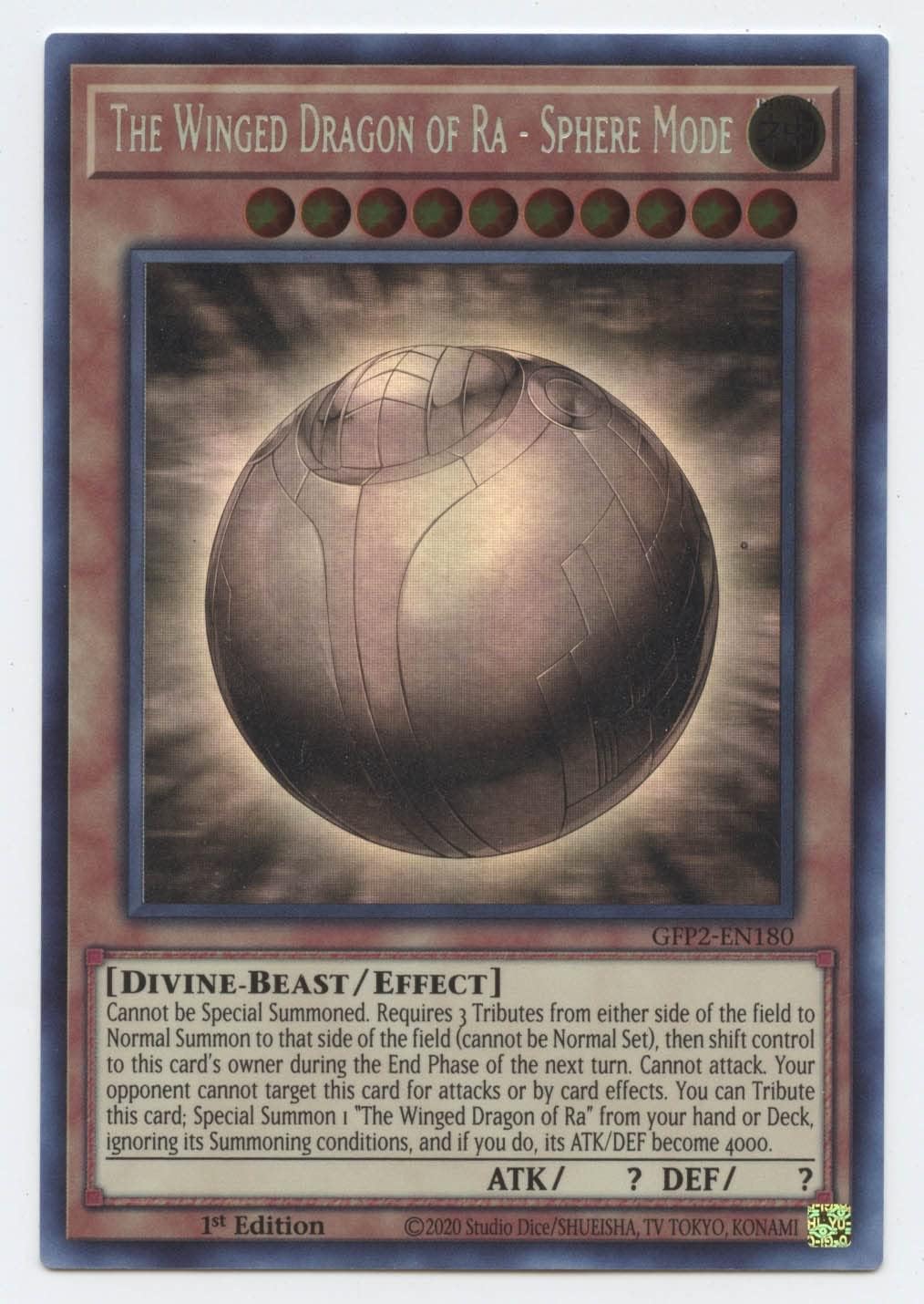 The Winged Dragon of Ra - Sphere Mode - GFP2-EN179 - Ghost Rare - 1st Edition