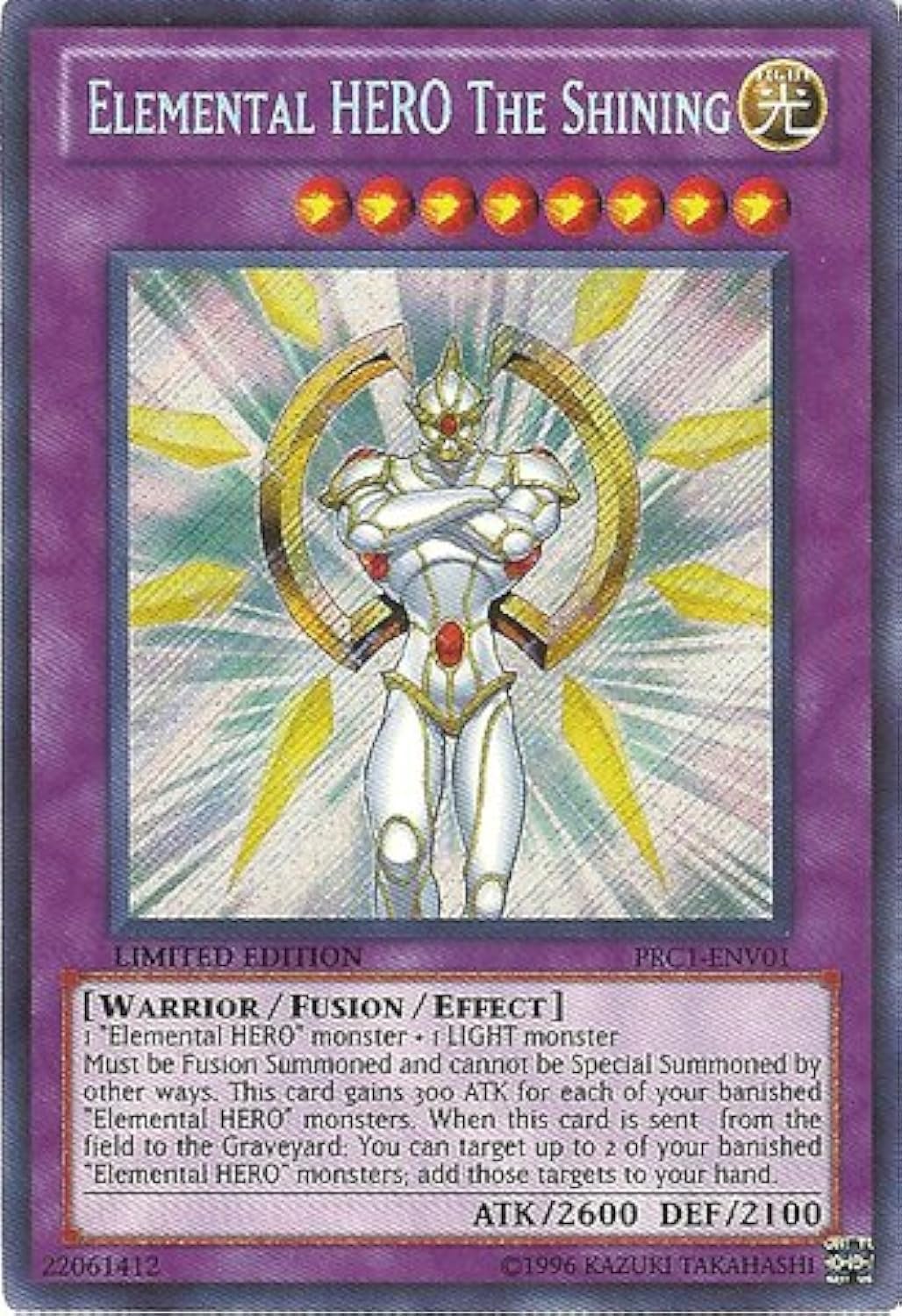 Yugioh - PRC1-ENV01 Elemental Hero the Shining Secret Rare