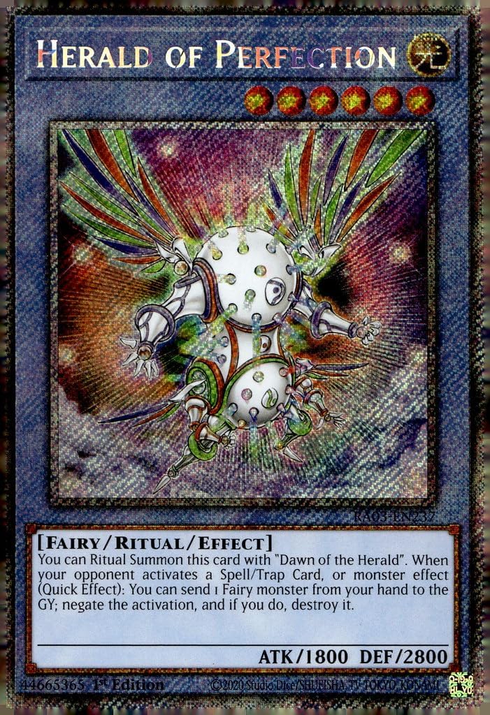 Herald of Perfection (Platinum Secret Rare) - RA03-EN237 - Platinum Secret Rare - 1st Edition