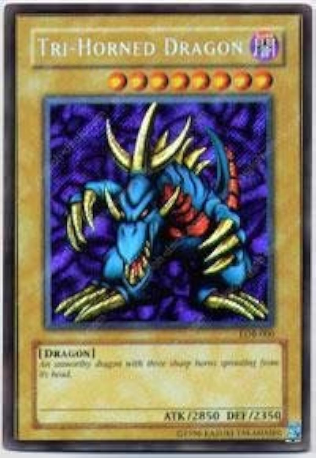 Yu-Gi-Oh! - Tri-Horned Dragon (LOB-000) - Legend of Blue Eyes White Dragon - Unlimited Edition - Secret Rare