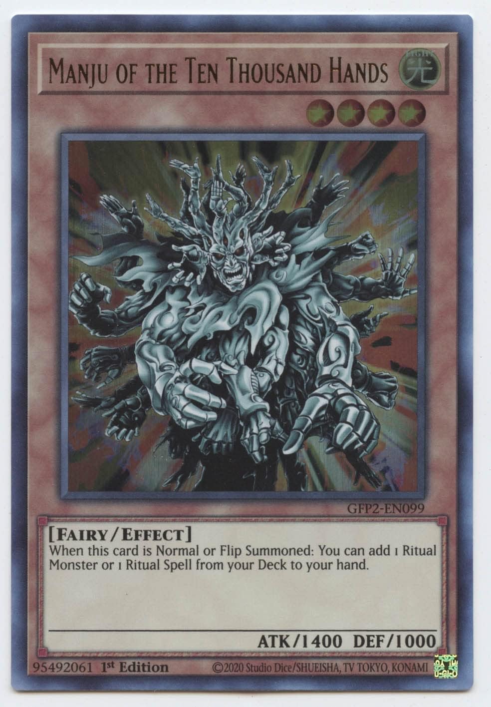 Manju of The Ten Thousand Hands - GFP2-EN099 - Ultra Rare - 1st Edition