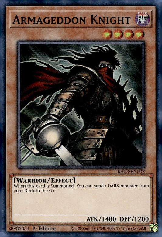 Armageddon Knight - RA03-EN002 - Super Rare - 1st Edition