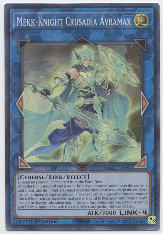 YU-GI-OH! Mekk-Knight Crusadia Avramax - MAZE-EN054 - Super Rare - 1st Edition