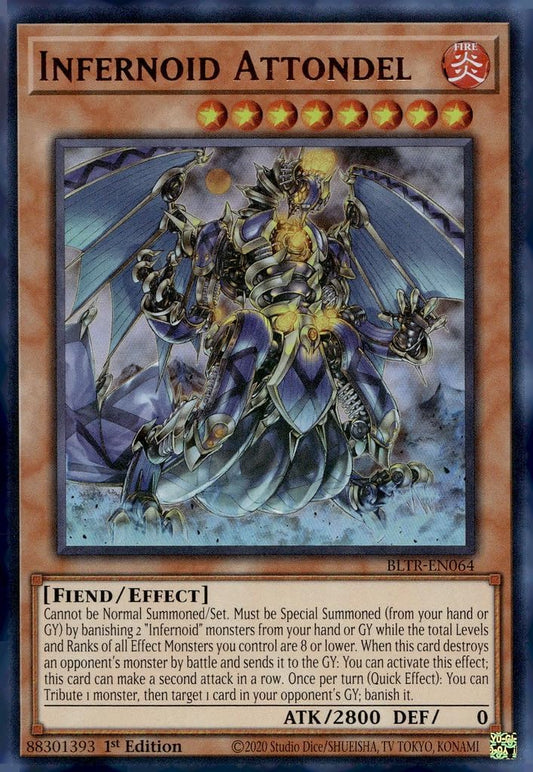 YU-GI-OH! Infernoid Attondel - BLTR-EN064 - Ultra Rare - 1st Edition -