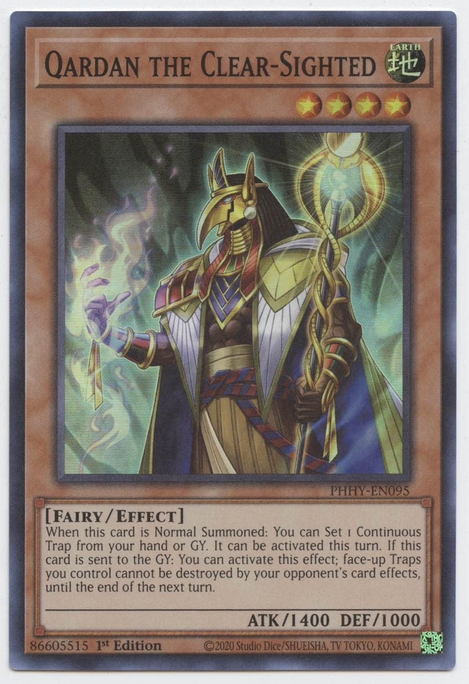 Qardan The Clear-Sighted - PHHY-EN095 - Super Rare 1st Edition Yugioh