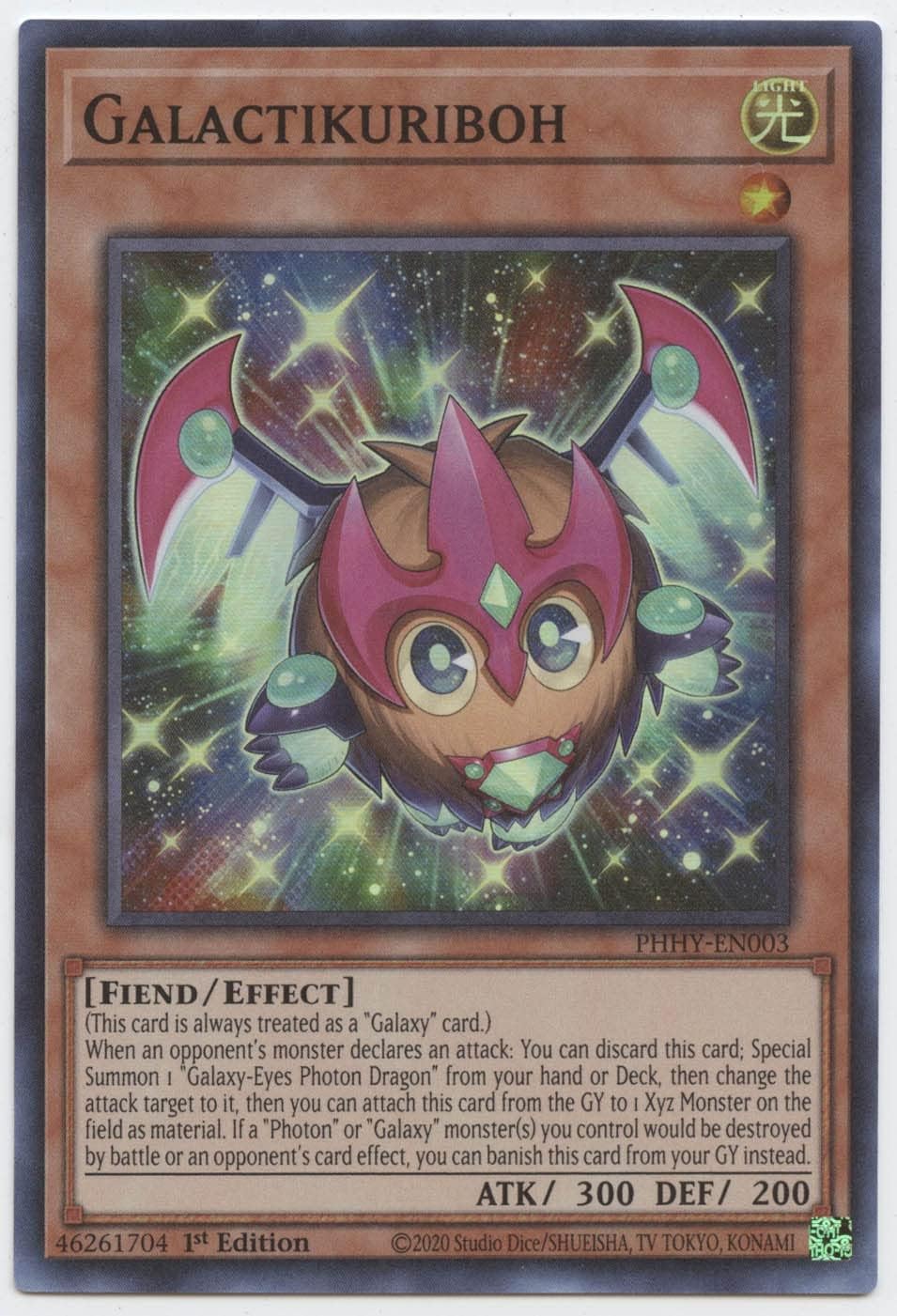 Galactikuriboh - PHHY-EN003 - Super Rare 1st Edition Yugioh