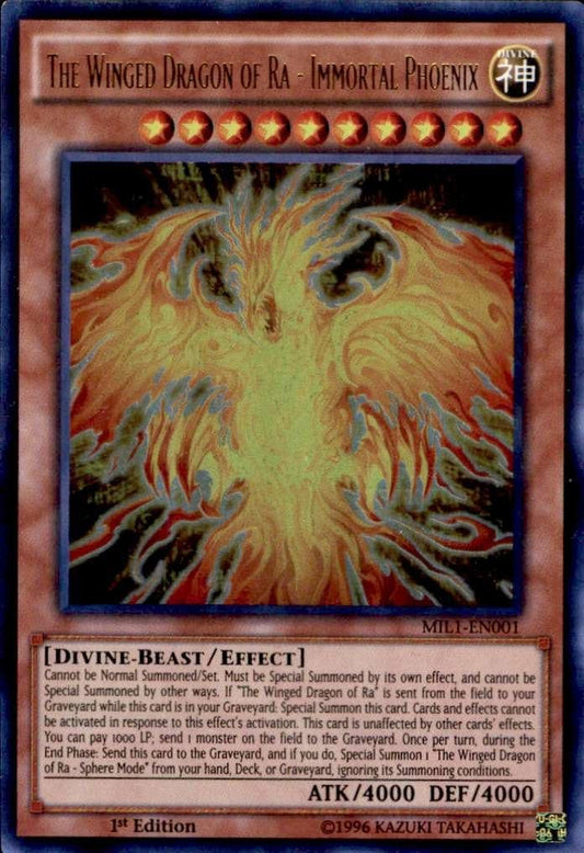 Yugioh The Winged Dragon of Ra - Immortal Phoenix MIL1-EN001 Ultra Rare 1st Edition by Yu-Gi-Oh!