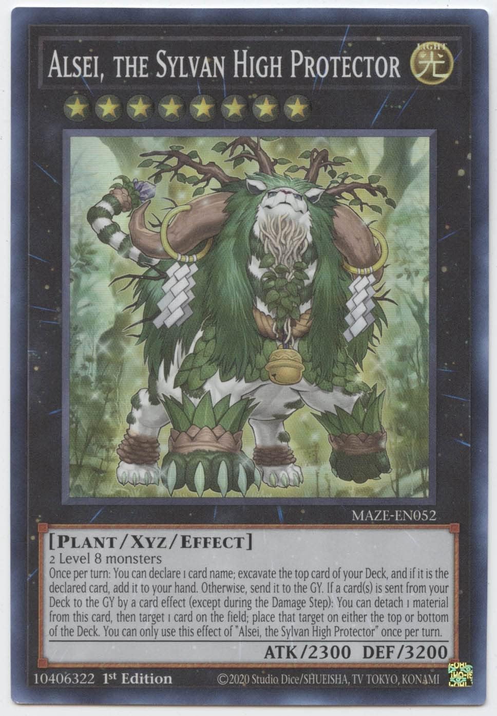 Alsei, The Sylvan High Protector - MAZE-EN052 - Super Rare - 1st Edition