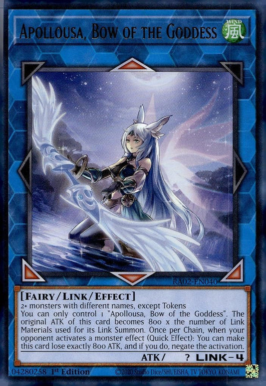 Apollousa, Bow of The Goddess (Alternate Art) (UR) - RA02-EN040 - Ultra Rare - 1st Edition