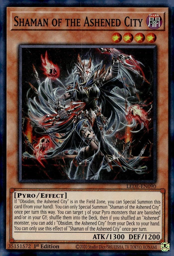 YU-GI-OH! Shaman of The Ashened City - LEDE-EN090 - Super Rare - 1st Edition