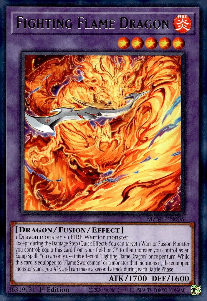 Fighting Flame Dragon - MZMI-EN005 - Rare - 1st Edition