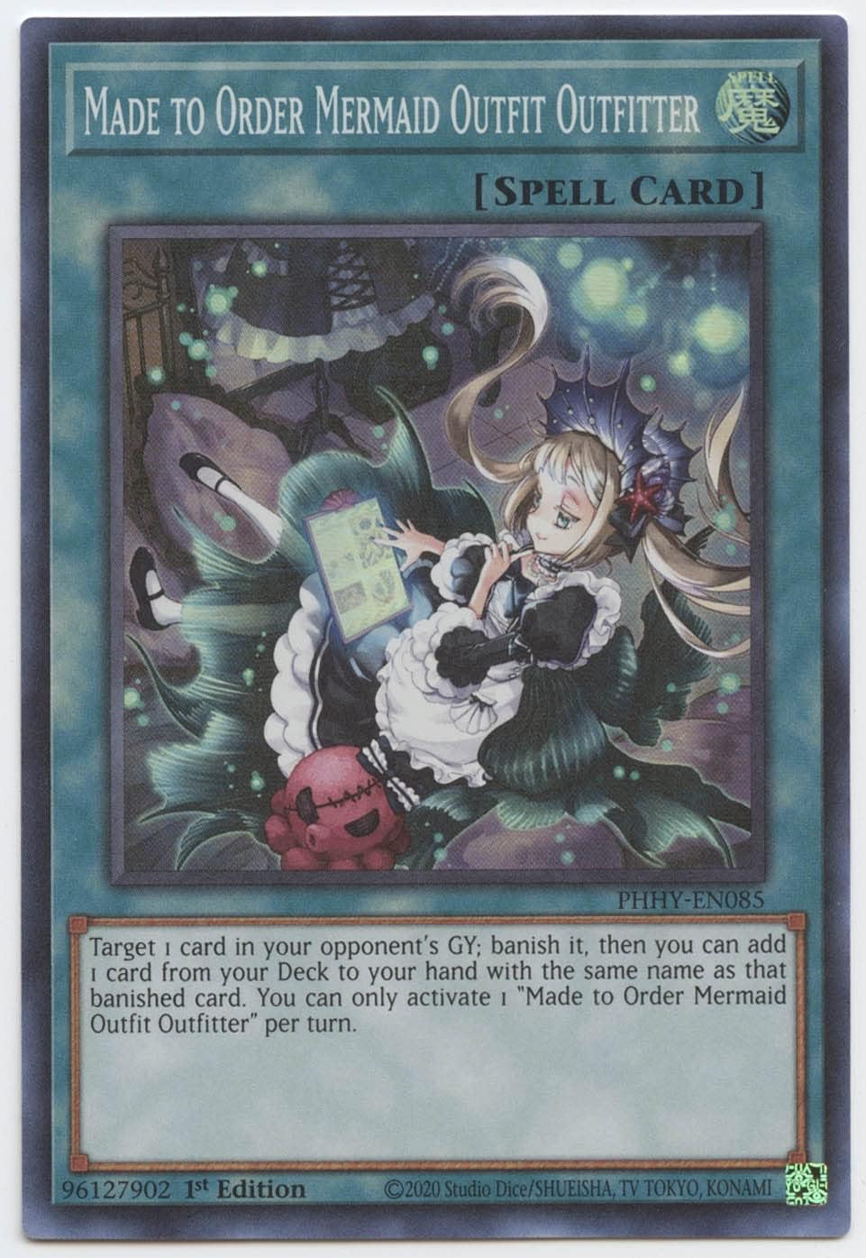 Made to Order Mermaid Outfit Outfitter - PHHY-EN085 - Super Rare Yugioh 1st Edition