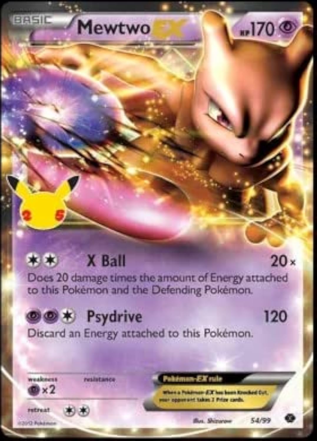 Pokemon - Mewtwo EX 54/99 - Celebrations Classic Collection