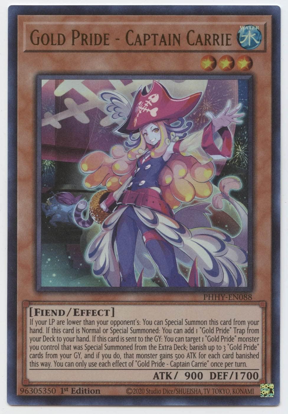 Gold Pride - Captain Carrie - PHHY-EN088 - Ultra Rare - 1st Edition