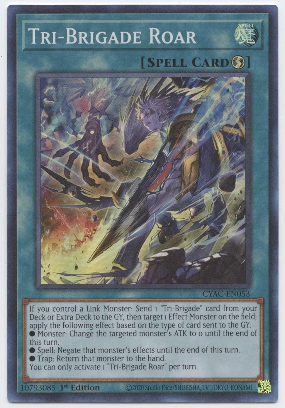 YuGiOh Tri-Brigade Roar CYAC-EN053 Super Rare 1st Edition