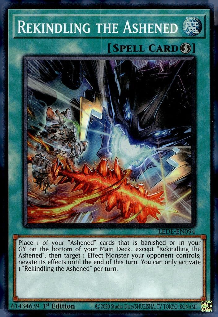 Rekindling The Ashened - LEDE-EN094 - Super Rare - 1st Edition