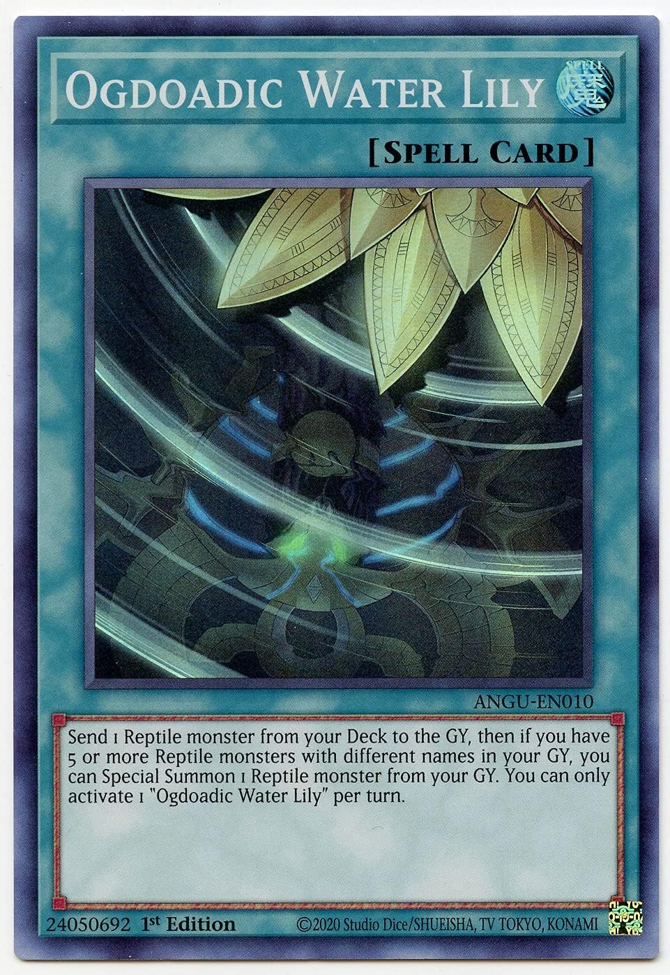Ogdoadic Water Lily - ANGU-EN010 - Super Rare - 1st Edition