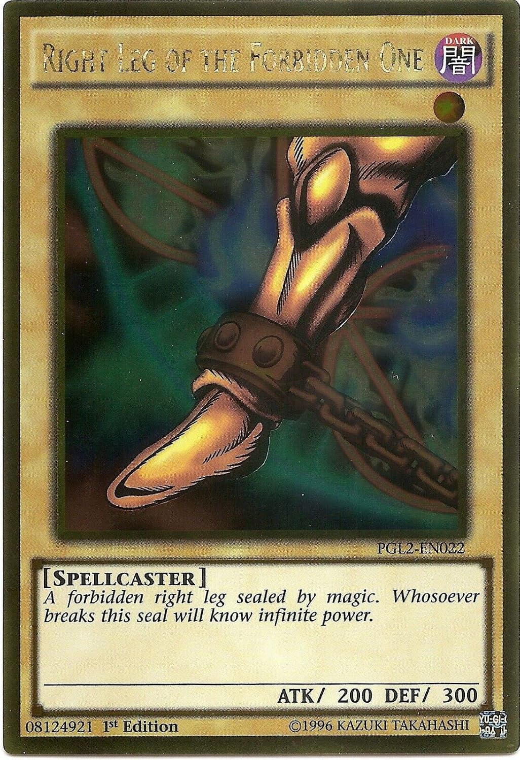 Right Leg of The Forbidden One PGL2-EN022 Gold Rare Yu-Gi-Oh Card 1st Edition