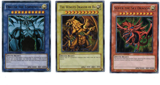 YuGiOh Legendary Collection Ultra Rare God Card Set LC01