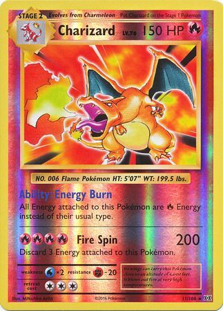 Pokemon - Charizard - XY Evolutions - Reverse Holo - Near Mint