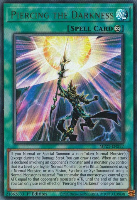Piercing The Darkness - MP21-EN257 - Ultra Rare - 1st Edition
