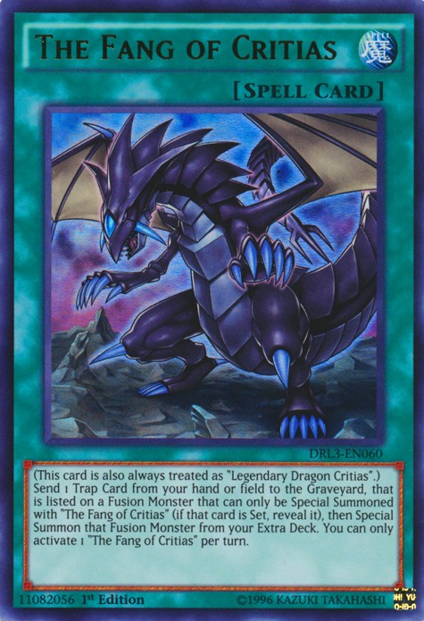 Yu-Gi-Oh! - The Fang of Critias (DRL3-EN060) - Dragons of Legend: Unleashed - 1st Edition - Ultra Rare by Yu-Gi-Oh!