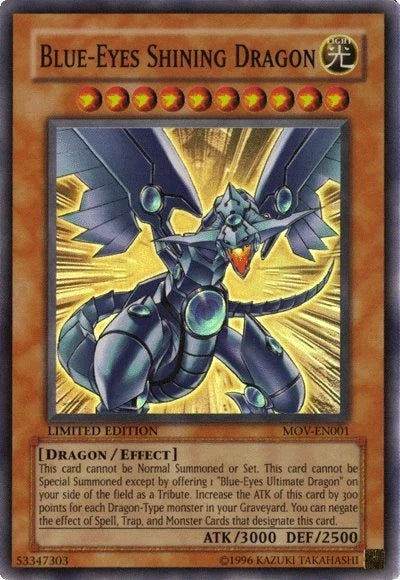 Blue Eyes Shining Dragon MOV-EN001 Promo Card